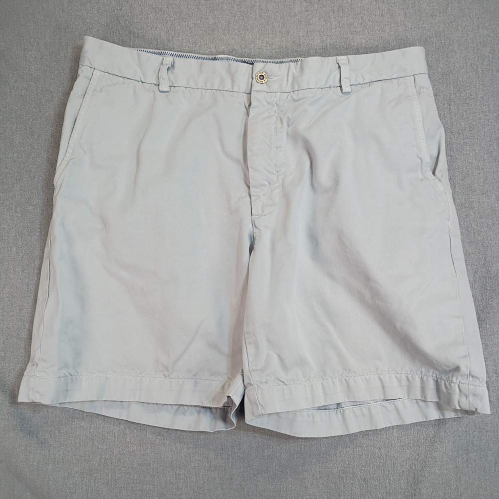 Southern Tide Allen Fit Chino Shorts Mens 38 Grey 100% Cotton Vintage